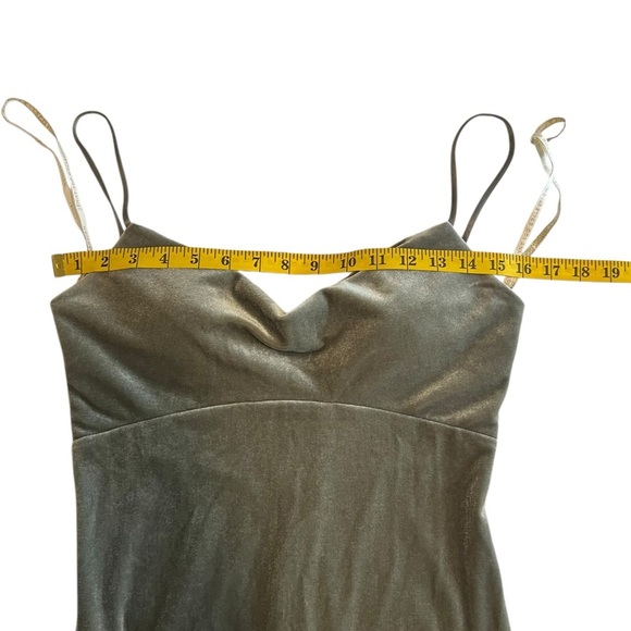 Jenny Yoo Saba Velvet Cowl Neck Slip Gown. Sage Green. Maxi Length. Size 2 - Picture 11 of 16